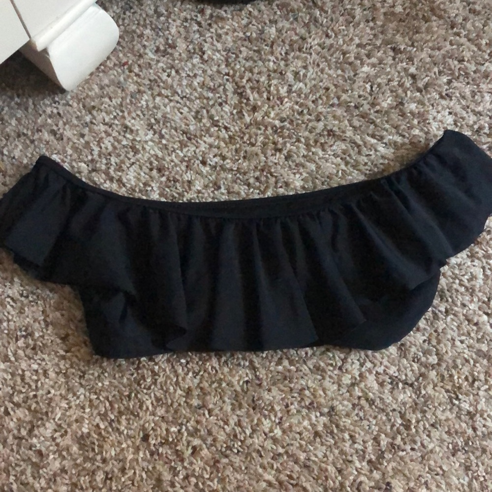 Black off the shoulder bathing suit top